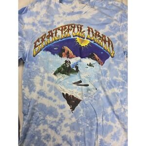 Teton Gravity Research Shirt Mens Small Blue Long Sleeve Grateful Dead Tie Dye